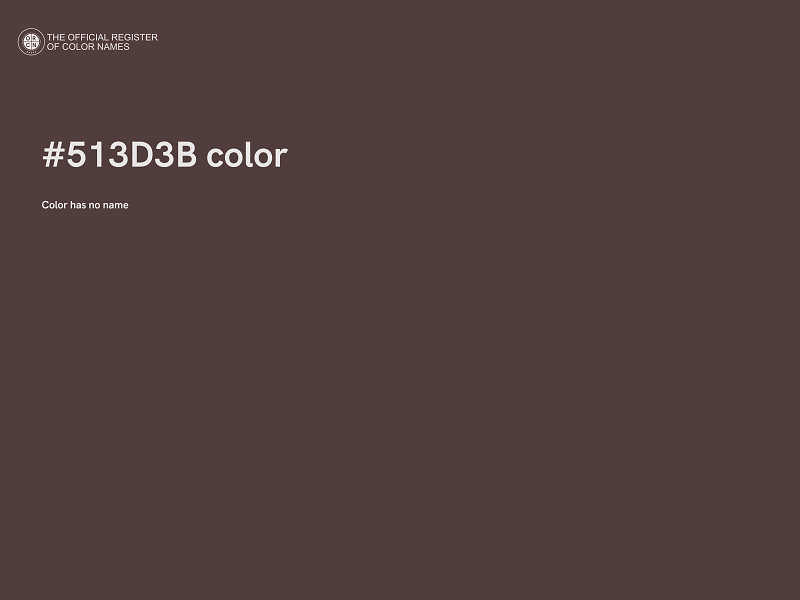 #513D3B color image