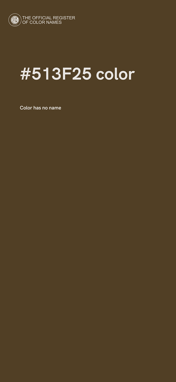 #513F25 color image