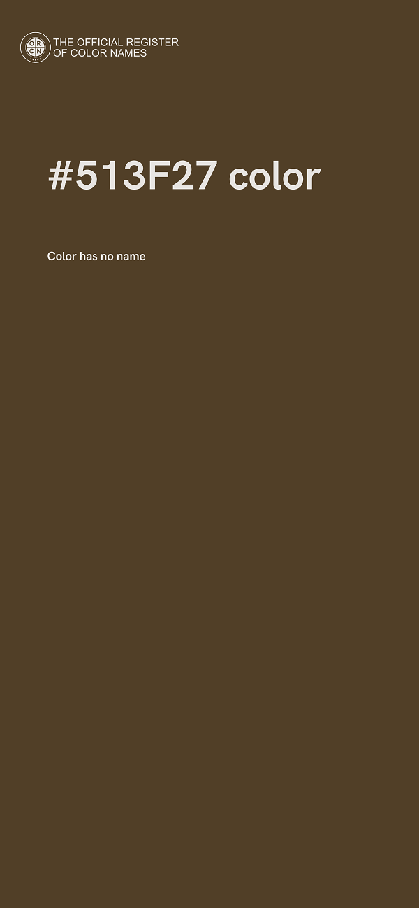 #513F27 color image