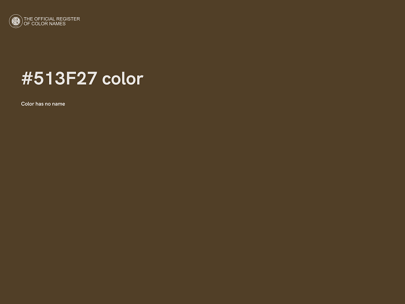#513F27 color image