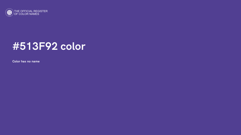 #513F92 color image