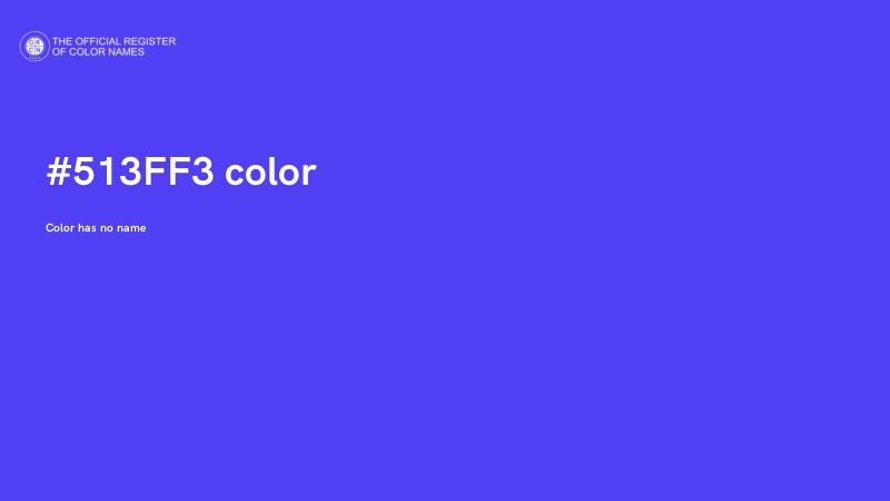 #513FF3 color image