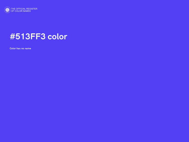 #513FF3 color image