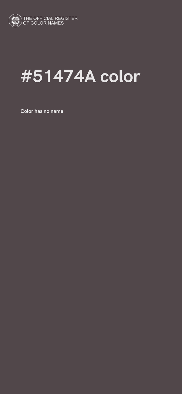 #51474A color image