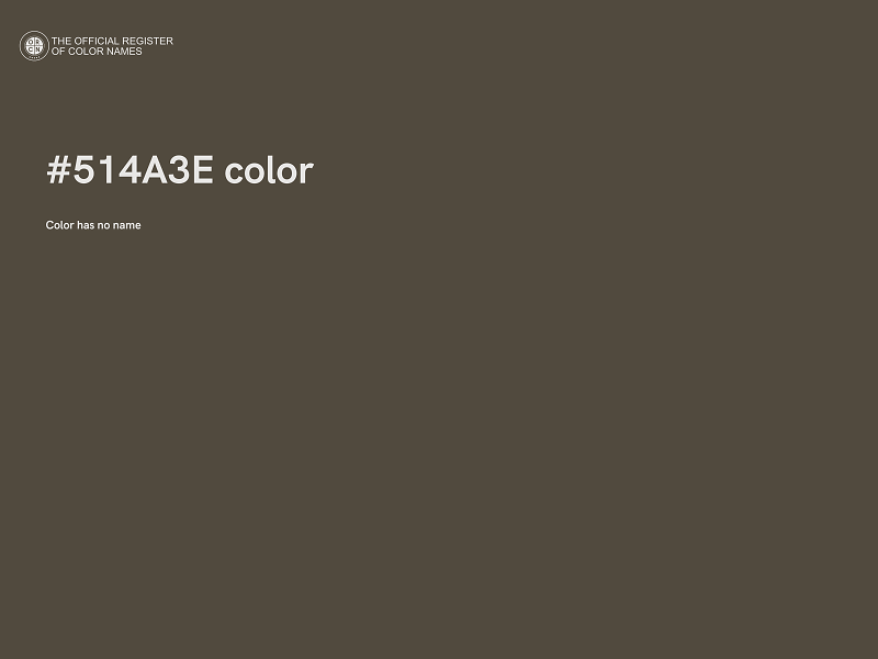 #514A3E color image