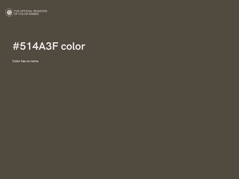 #514A3F color image