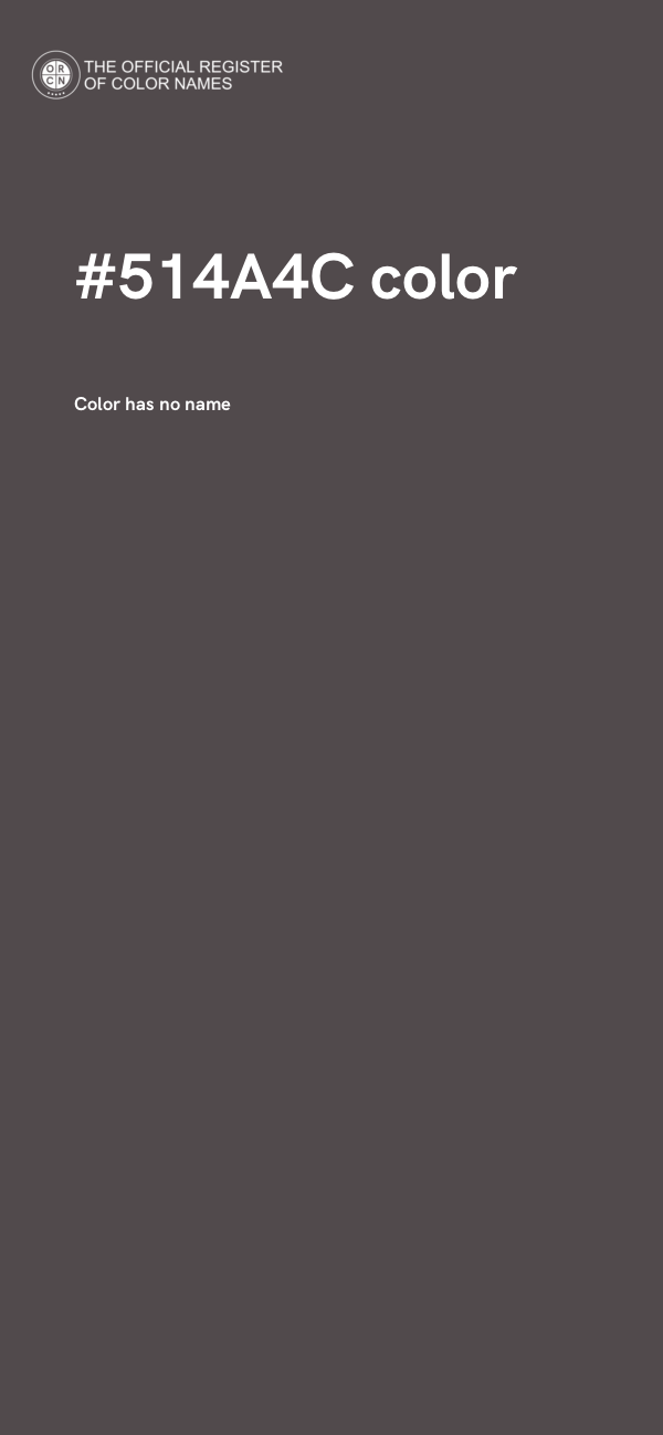 #514A4C color image