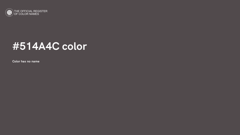 #514A4C color image