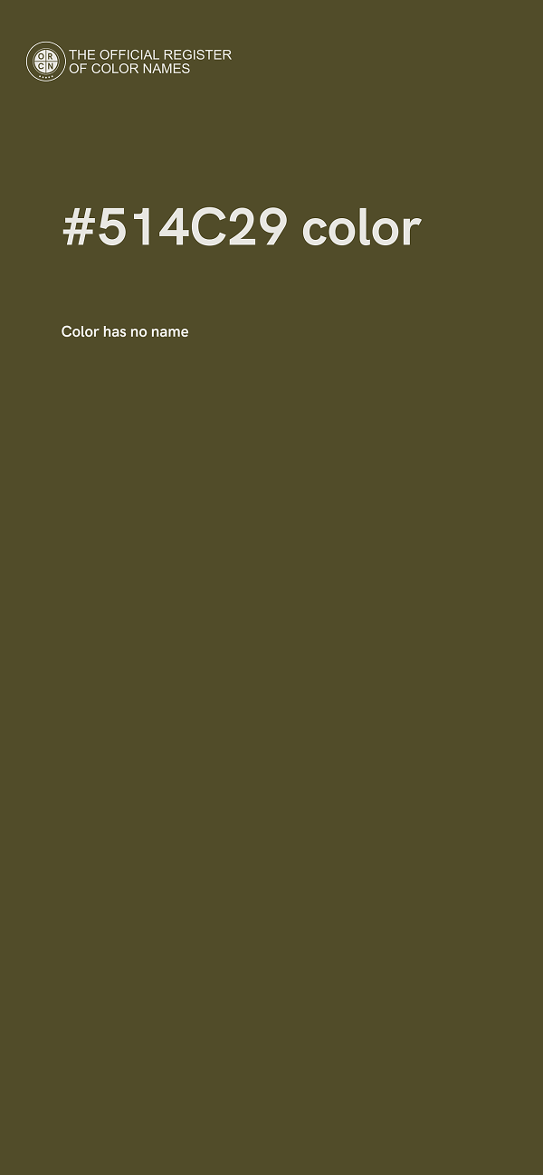 #514C29 color image