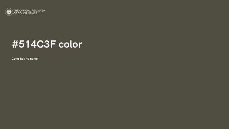 #514C3F color image