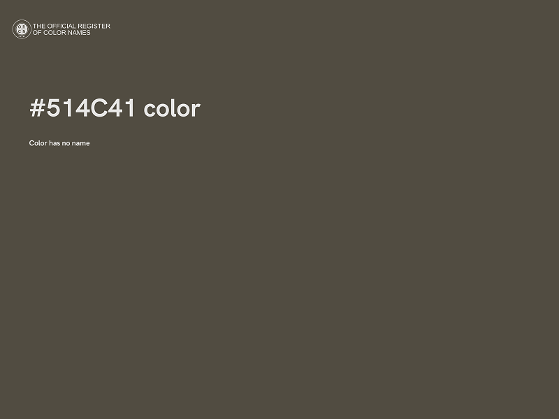 #514C41 color image