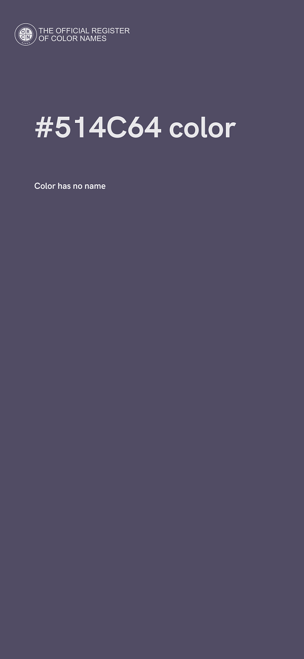 #514C64 color image