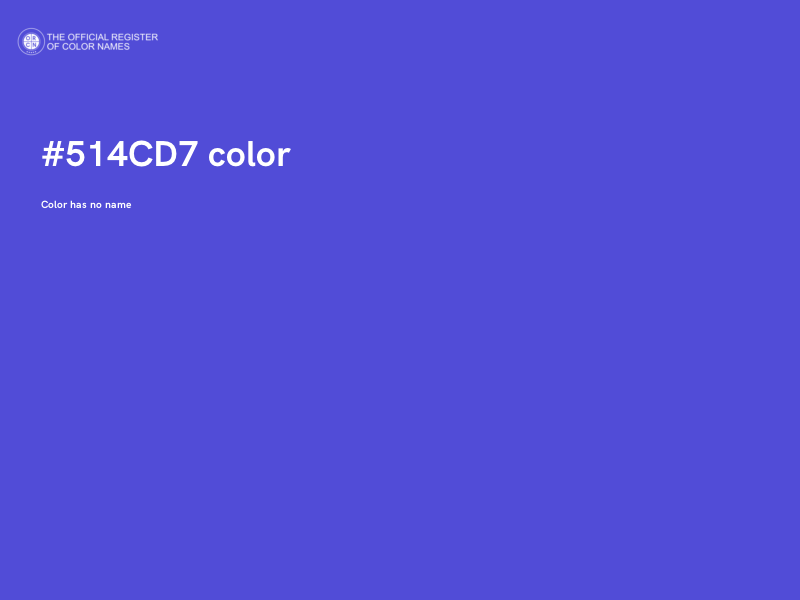 #514CD7 color image
