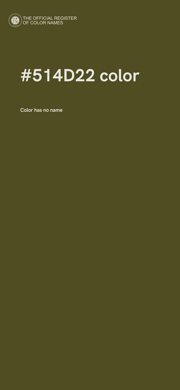 #514D22 color image