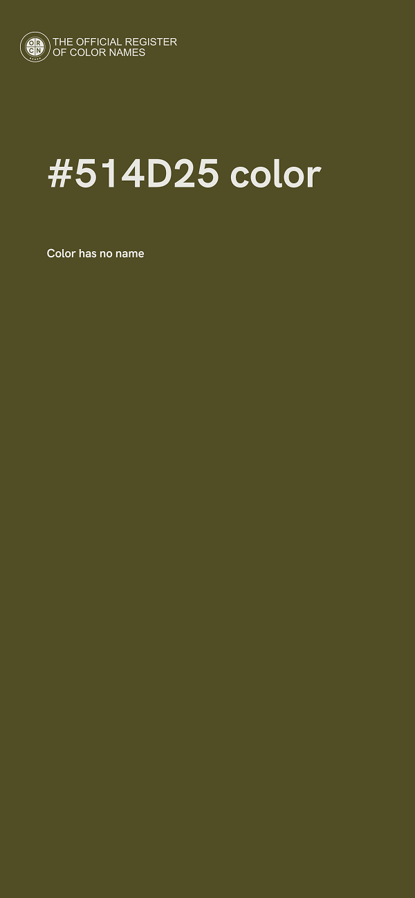 #514D25 color image