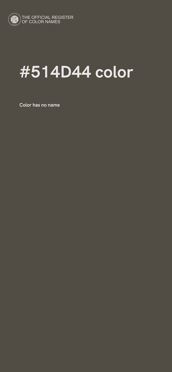#514D44 color image