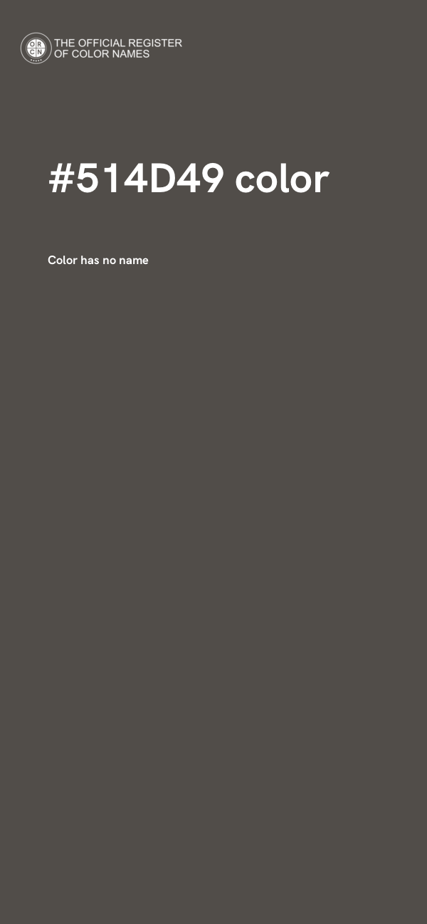 #514D49 color image