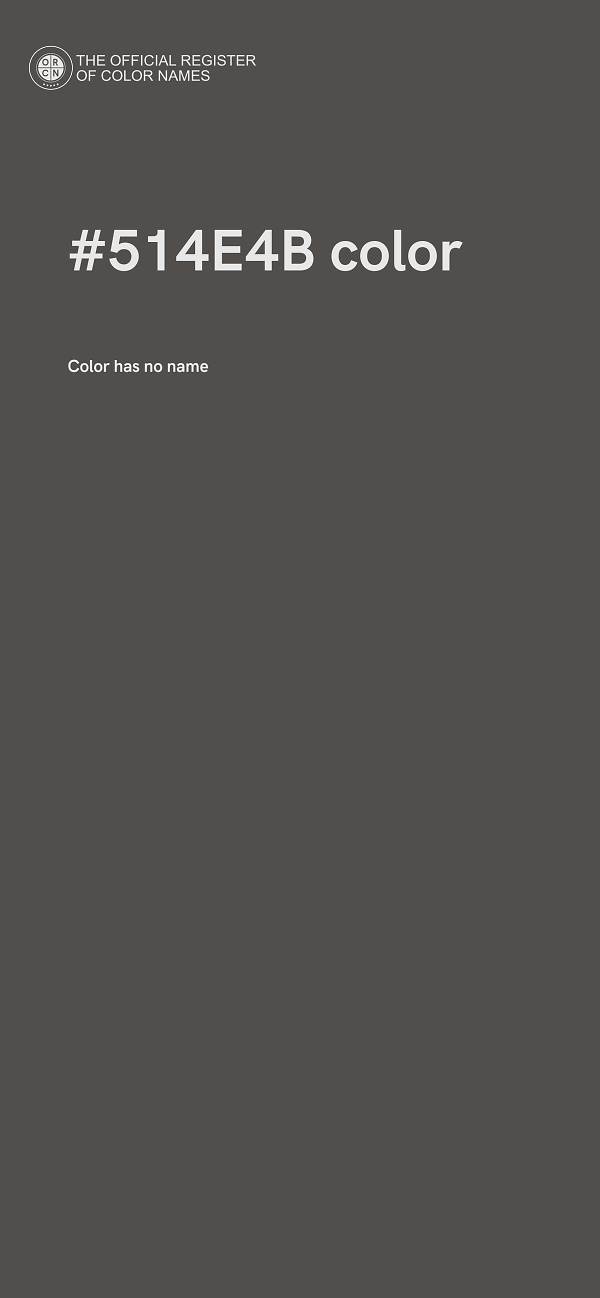 #514E4B color image