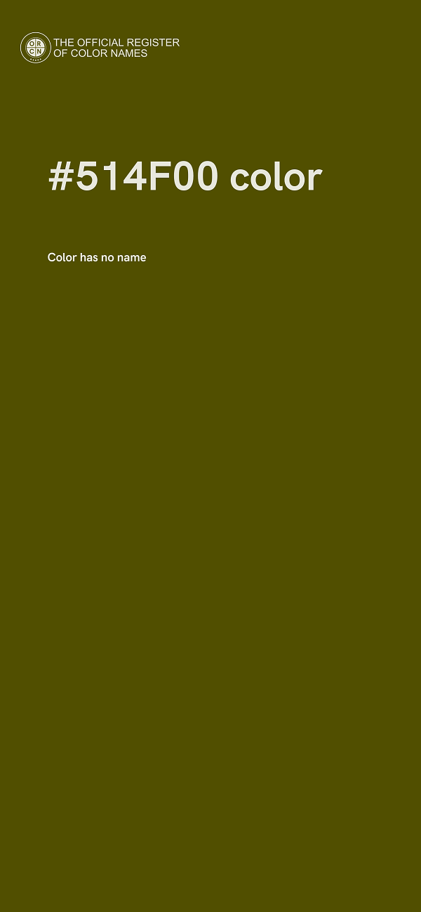 #514F00 color image