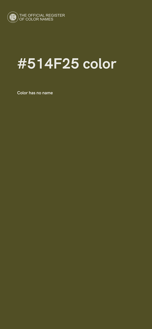 #514F25 color image