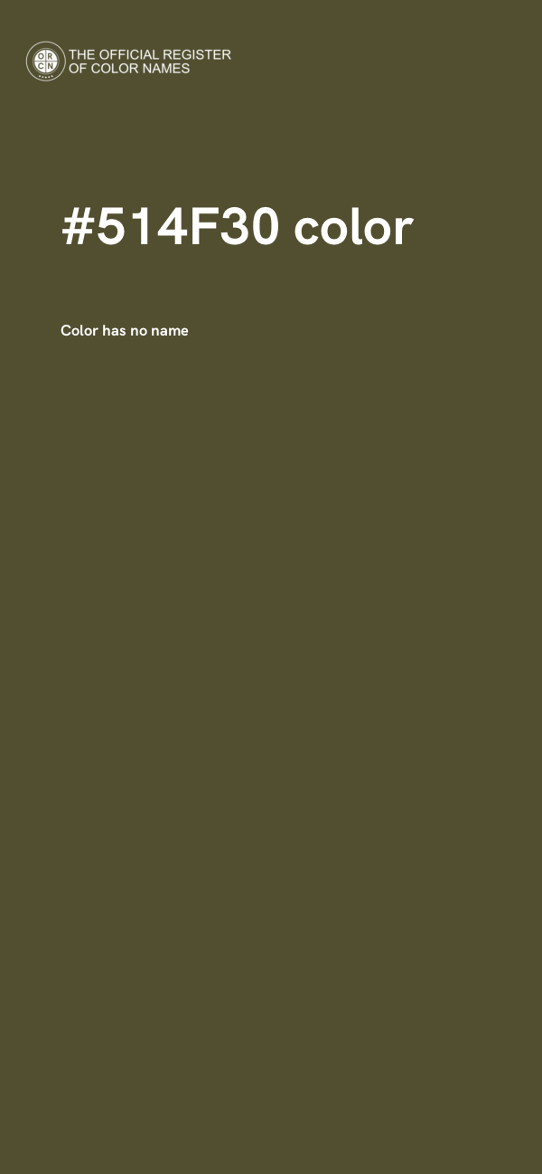 #514F30 color image