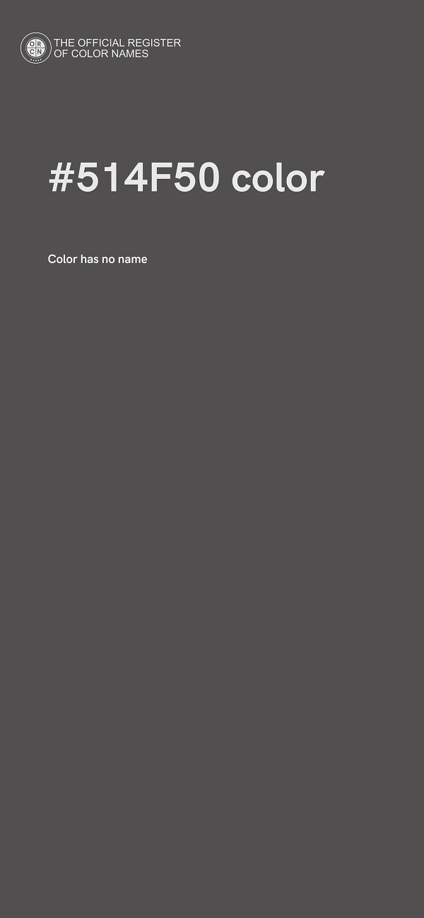 #514F50 color image