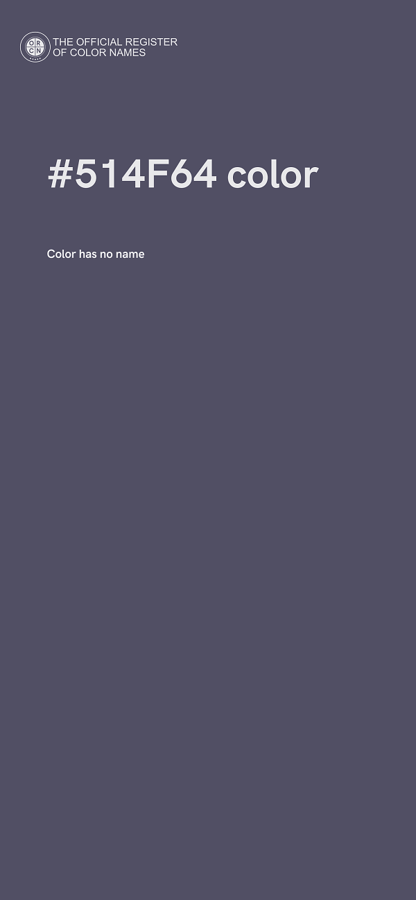 #514F64 color image