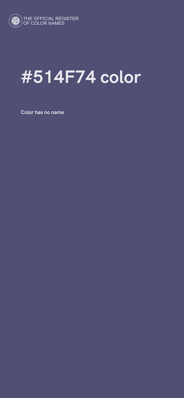 #514F74 color image