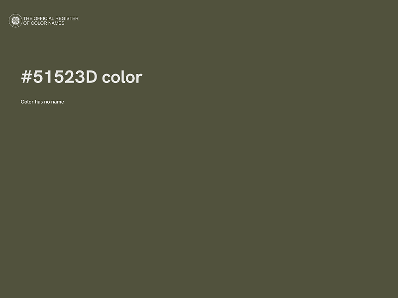 #51523D color image