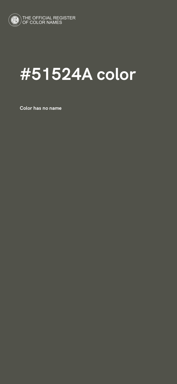 #51524A color image