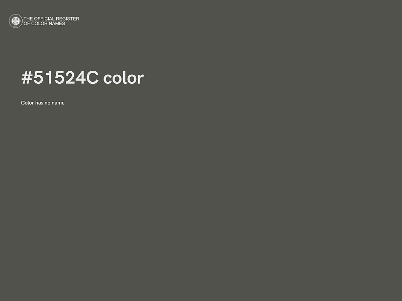 #51524C color image