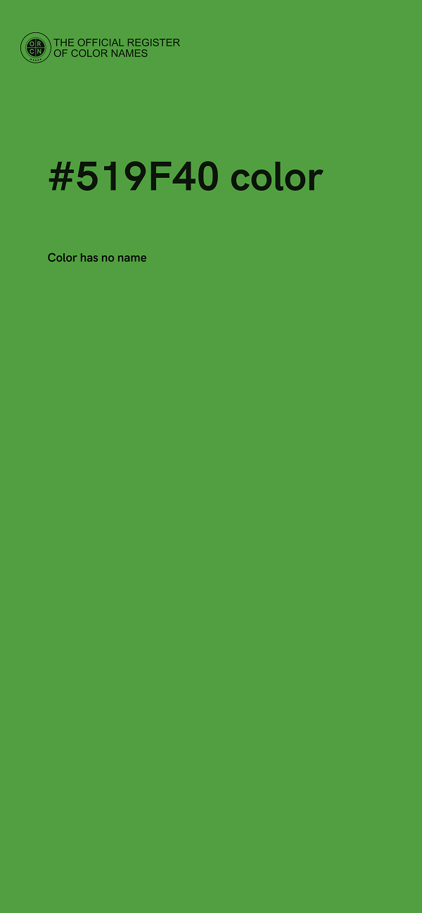 #519F40 color image