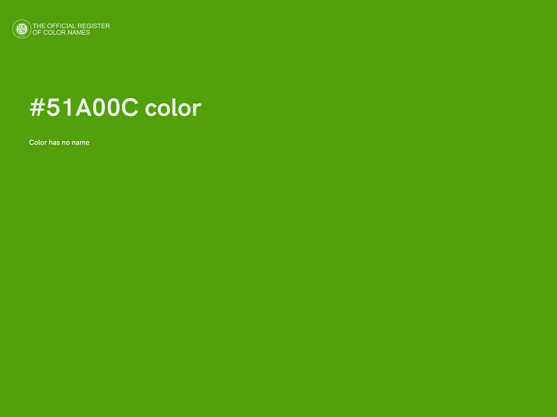 #51A00C color image