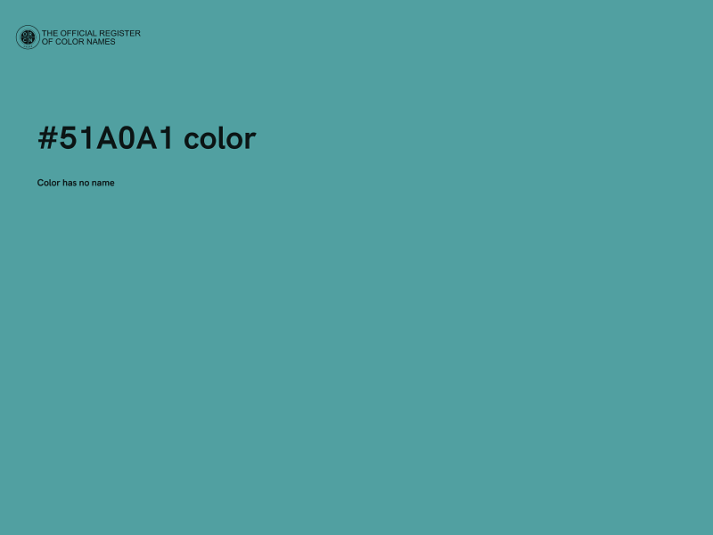 #51A0A1 color image