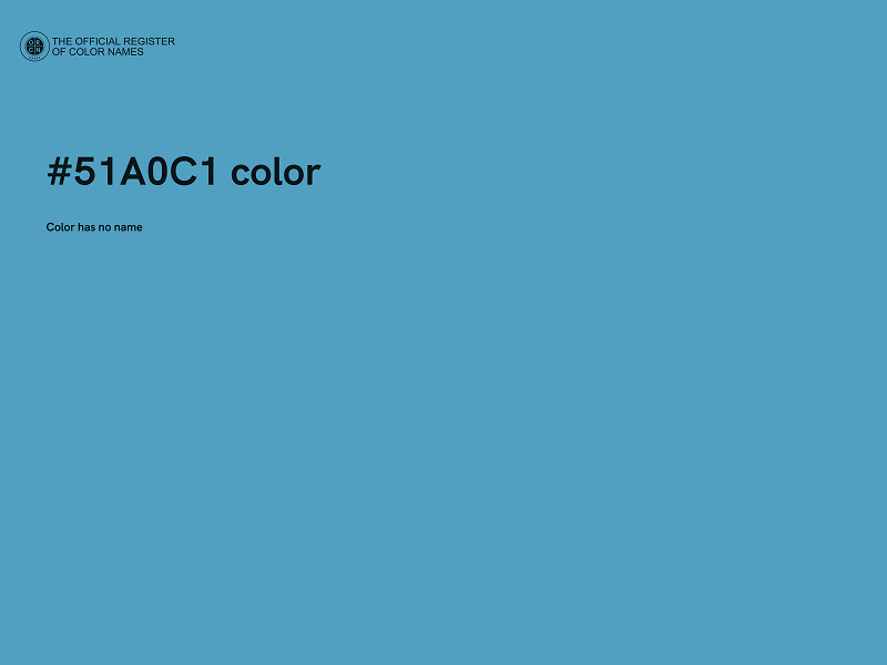 #51A0C1 color image
