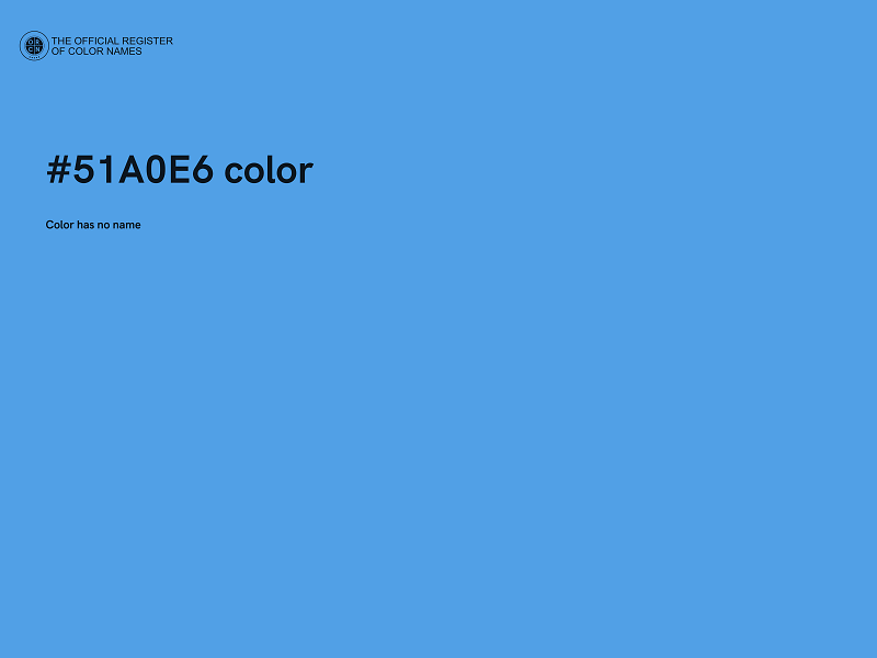 #51A0E6 color image