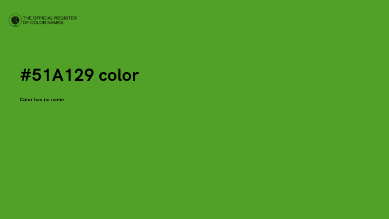 #51A129 color image