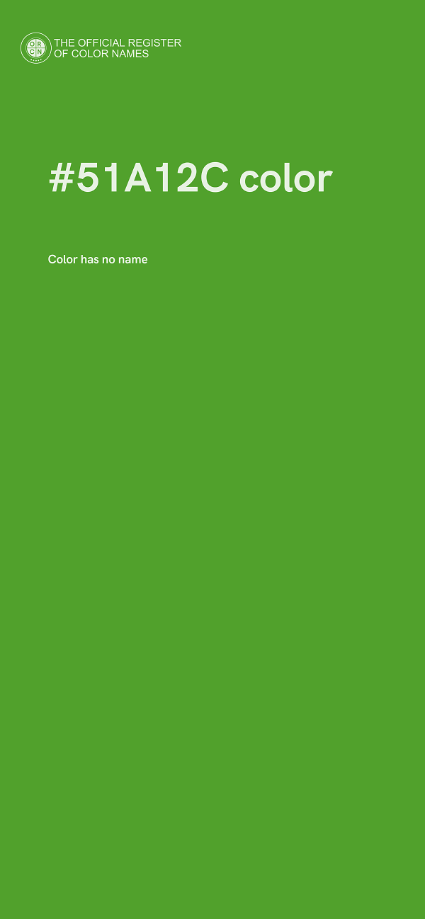 #51A12C color image