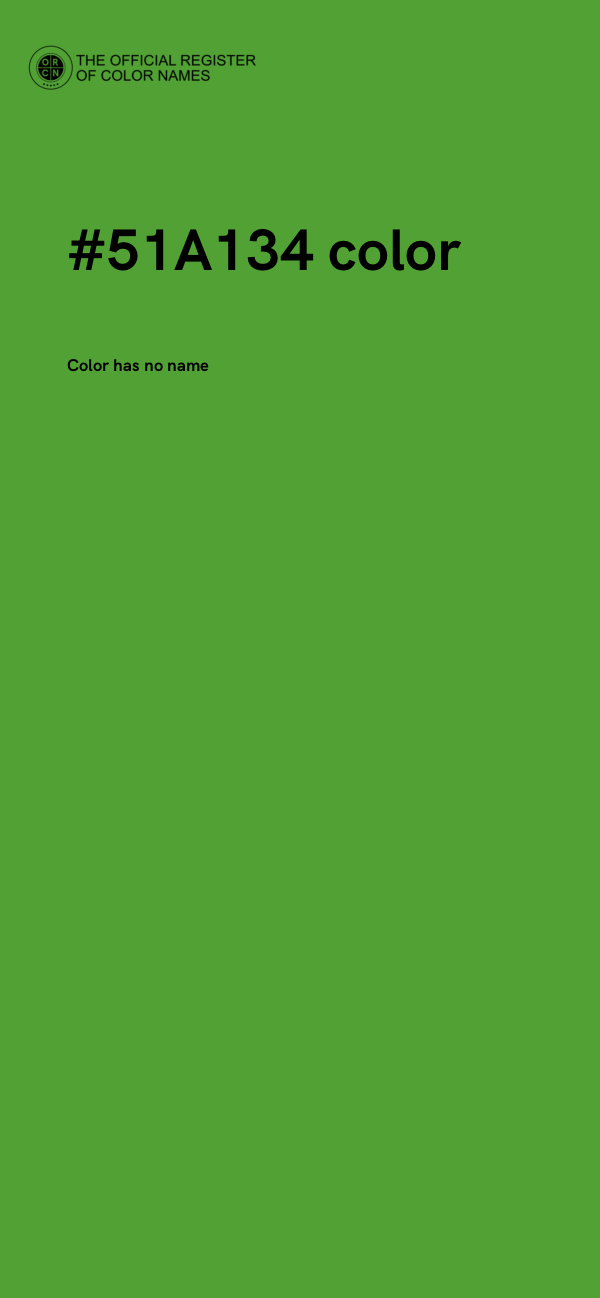 #51A134 color image