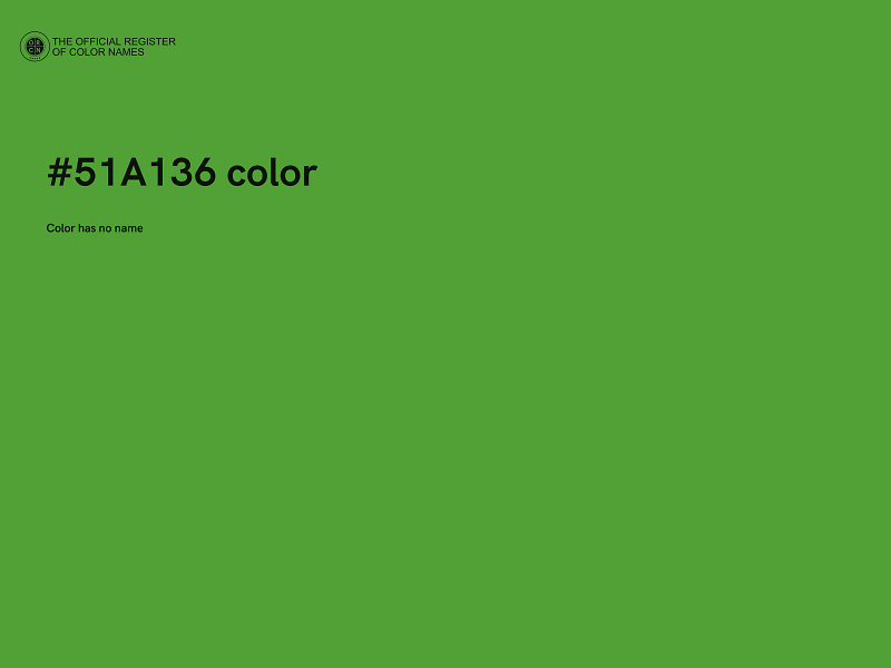 #51A136 color image