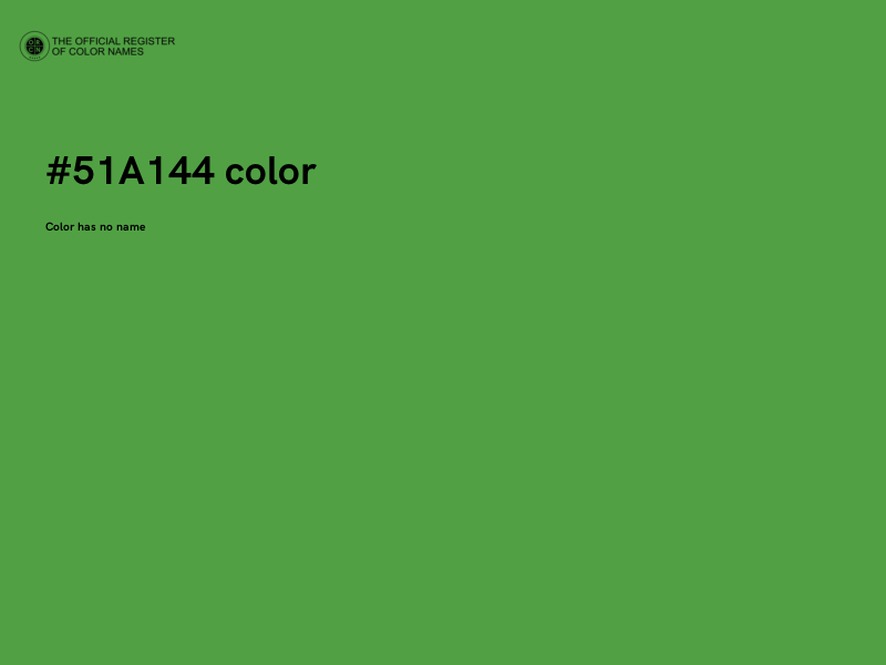 #51A144 color image
