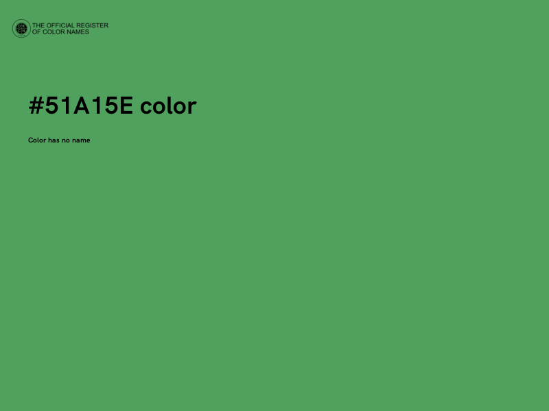 #51A15E color image