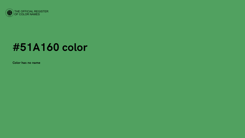 #51A160 color image