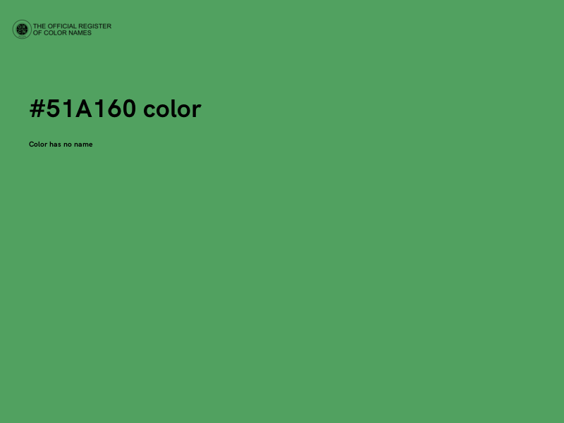 #51A160 color image