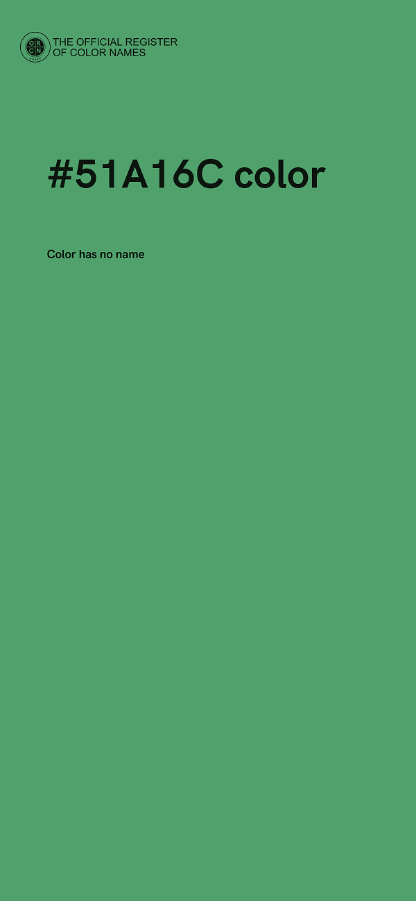 #51A16C color image