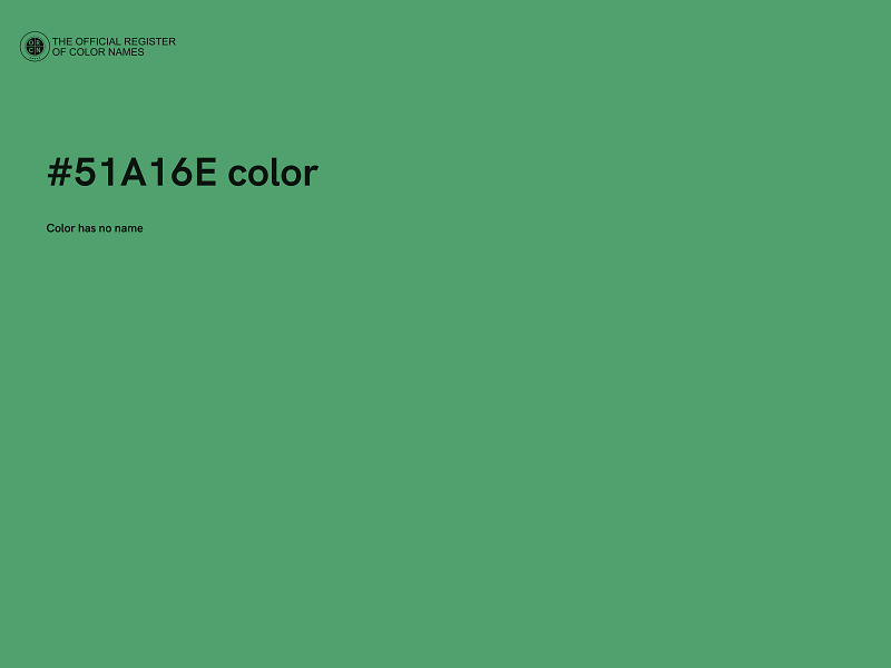 #51A16E color image