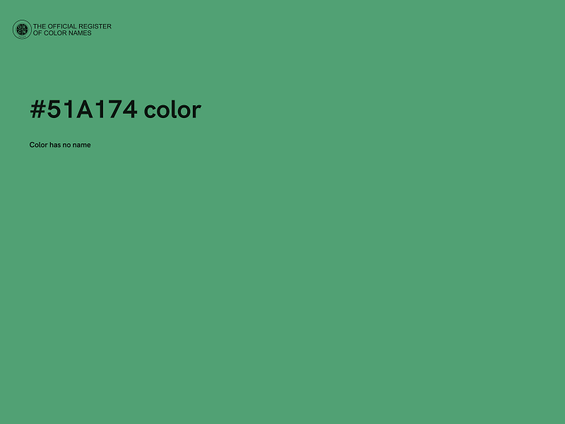 #51A174 color image
