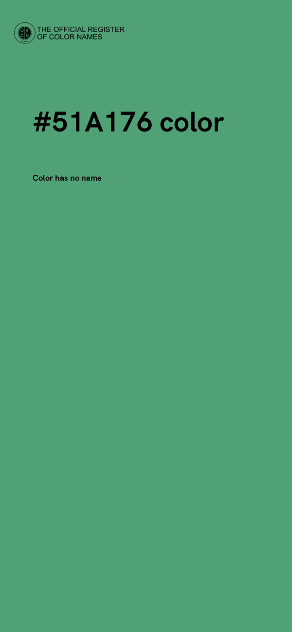 #51A176 color image