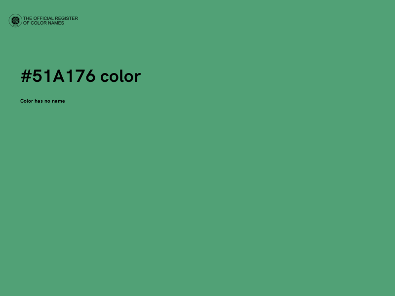 #51A176 color image