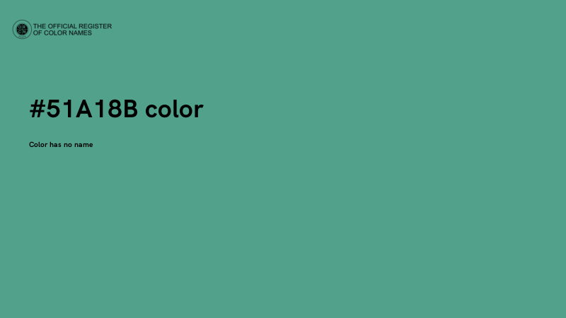 #51A18B color image